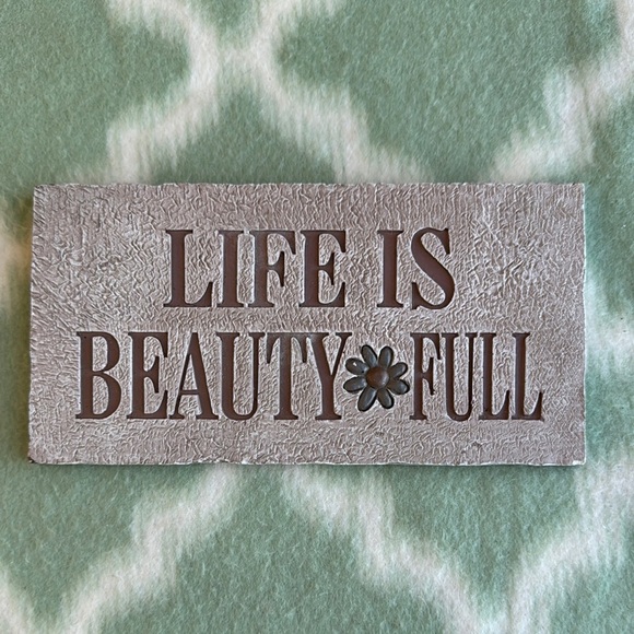 Decorative clay tile Plaque with Inspirational Quote - Picture 1 of 5